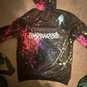 Black Multicolor Kids Hoodie